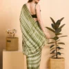 Mehendi Georgette Designer Saree - Image 4