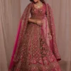 Zariwork Velvet Readymade Lehenga - Image 4